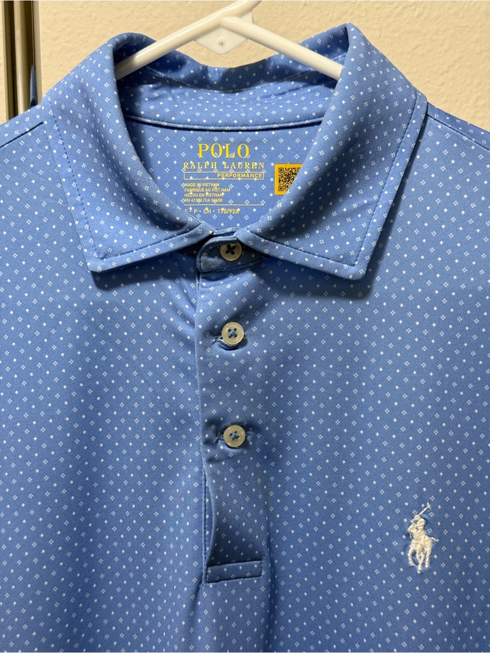 Polo by Ralph Lauren Performance Men’s Blue Microdot Polo Shirt